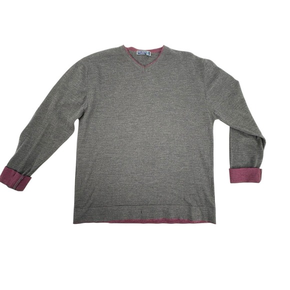 Ted Baker Other - Ted Baker V Neck Wool Sweater Italy Men's Lg (Baker Sz 4) *FLAW*